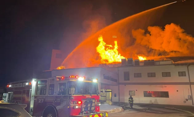 Crews Battle Fire in PA: Massive Blaze Engulfs Industrial Building in Allentown