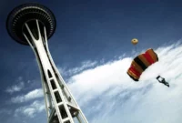 Seattle Police Seek 2 Men After Daring Space Needle BASE Jump
