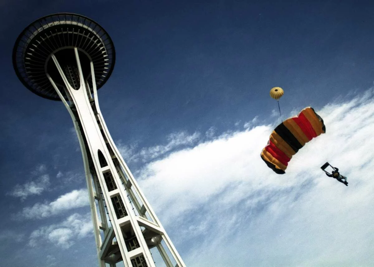 Seattle Police Seek 2 Men After Daring Space Needle BASE Jump