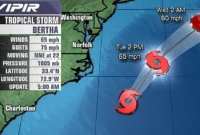 Tropical Storm Bertha Weakens: Latest Updates on the Weakening Storm