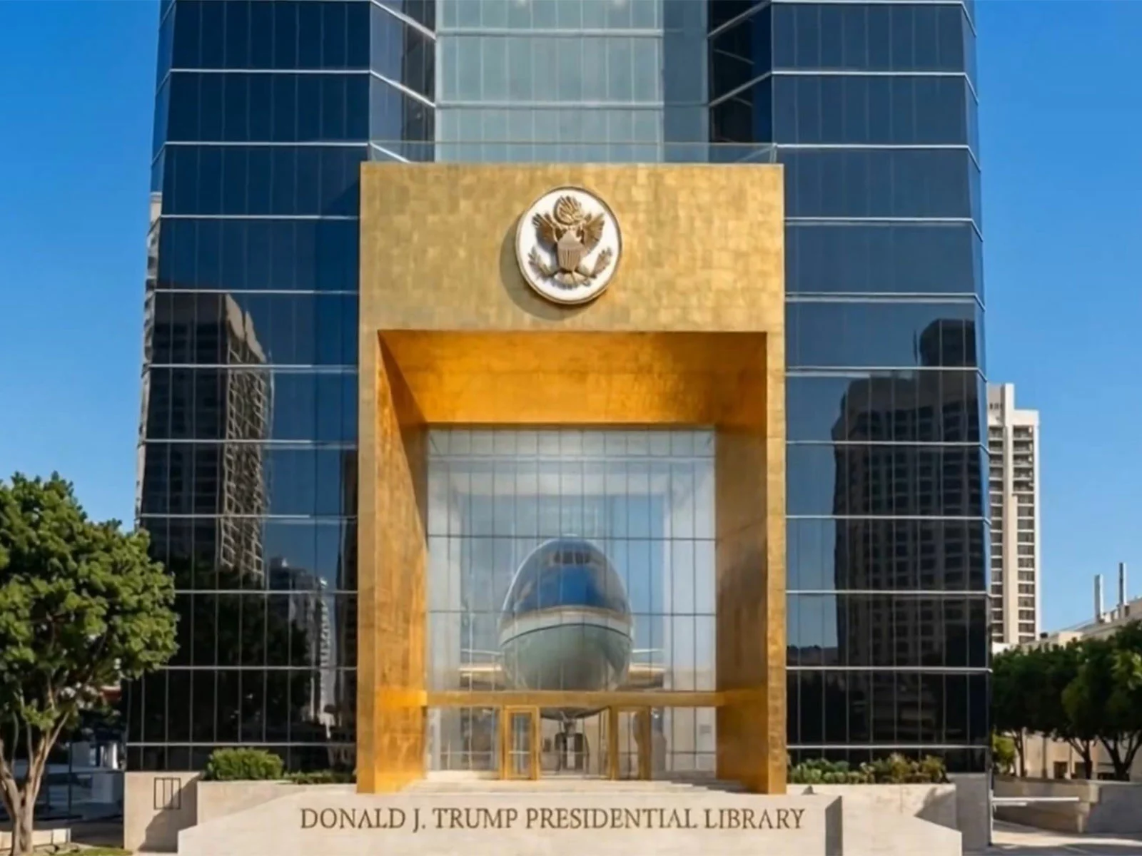 Trump Visits Presidential Library [titlebase] to Celebrate America's 250th Anniversary