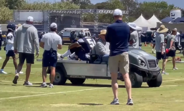 Fant Carted Off Field: Cowboys Suffer Injury Blow in Padded Practice