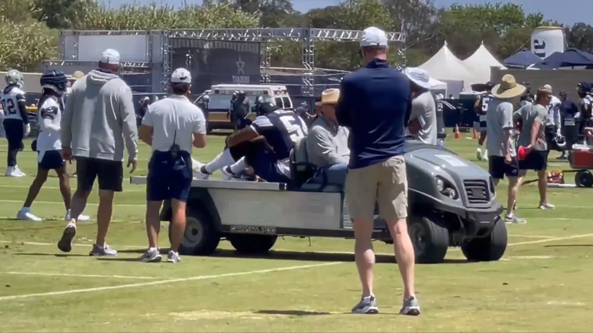 Fant Carted Off Field: Cowboys Suffer Injury Blow in Padded Practice